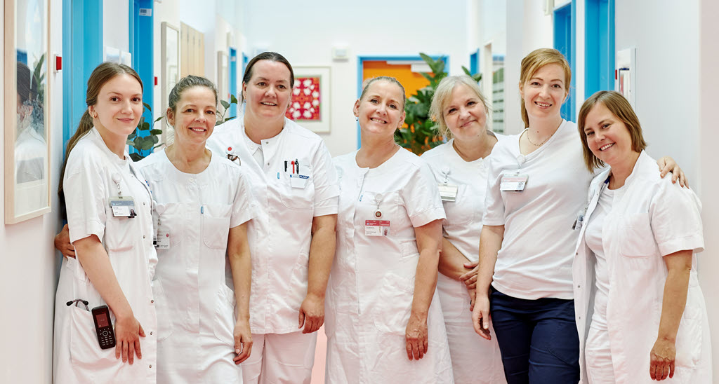 Billede af 6 af medarbejderne i Senfølger efter kræft, klinik 7